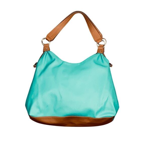 Rosetti Teal Navy Brown Colorblock Shoulder Bag - Picture 2 of 9